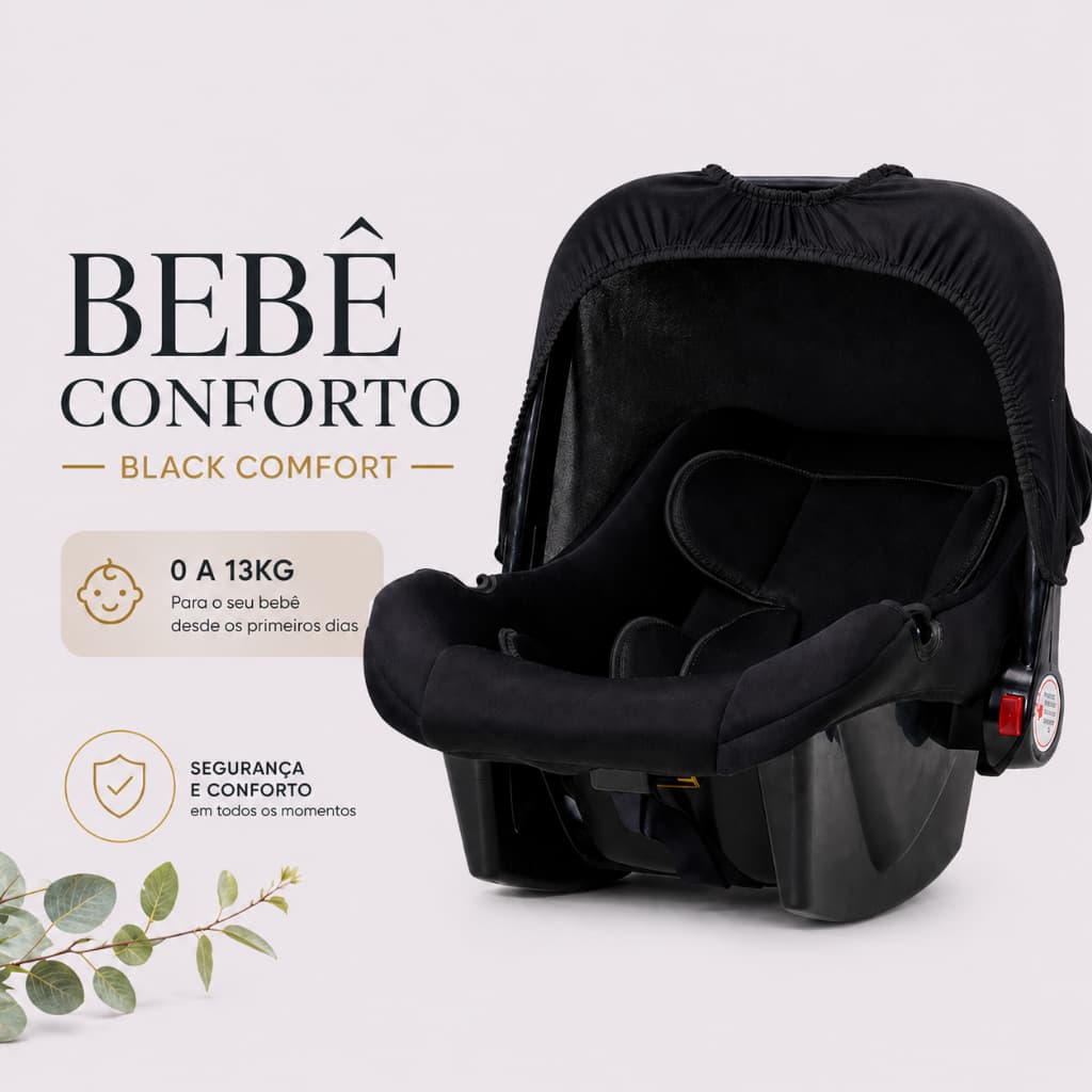 Bebê Conforto Black Comfort 0 a 13kg Maxi Baby Para Carro