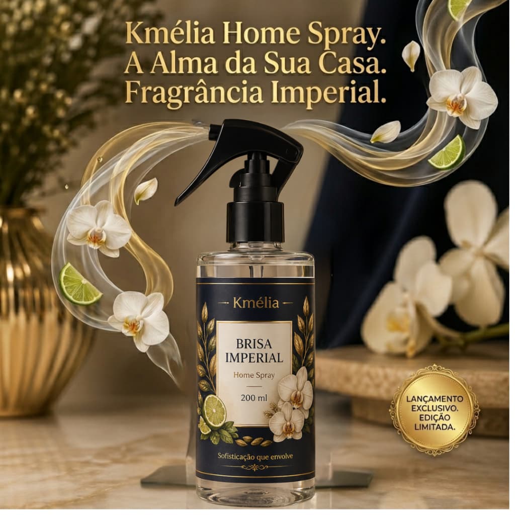 Aromatizador de Ambientes e Tecidos Brisa Imperial – Home Spray Premium com Alta Fixação