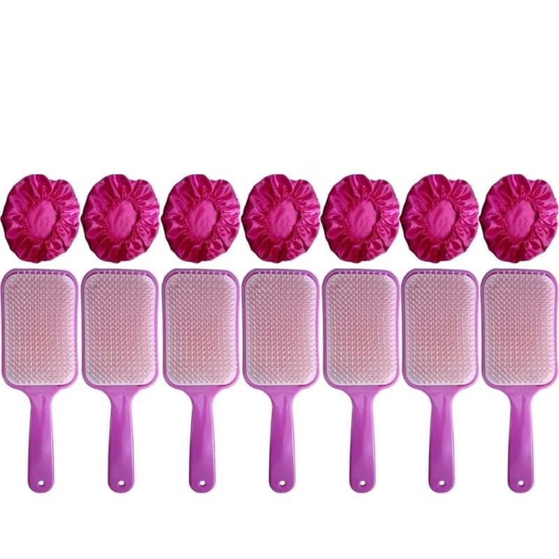 20, 30 ou 40 peças TOTAL =Touca de Cetim + Escova Raquetão CABELO * LER DESCRIÇÃO ENVIO IMEDIATO