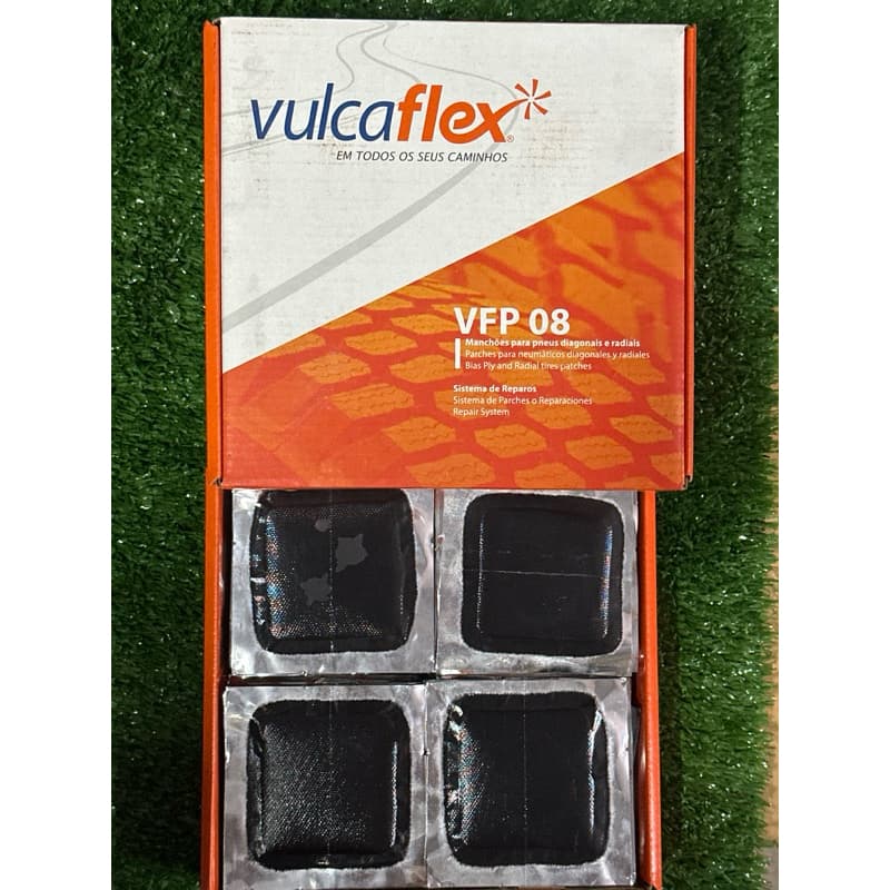 Remendos Quadrado Reparo Black 67x67mm | VFP-08 | Caixa C/ 100 Peças | Vulcaflex