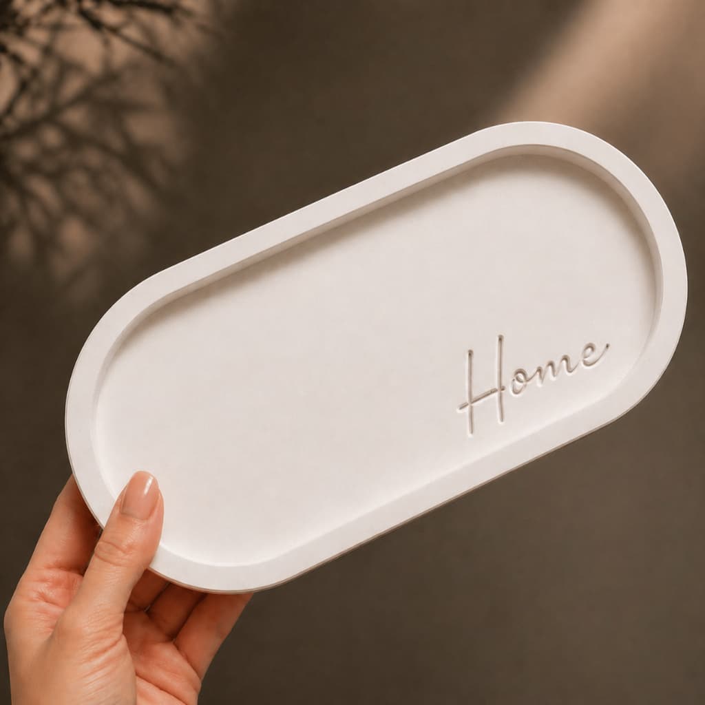 Bandeja decorativa Oval Porta Objeto Home Organizador de banheiro Rack Mesa Decorativo