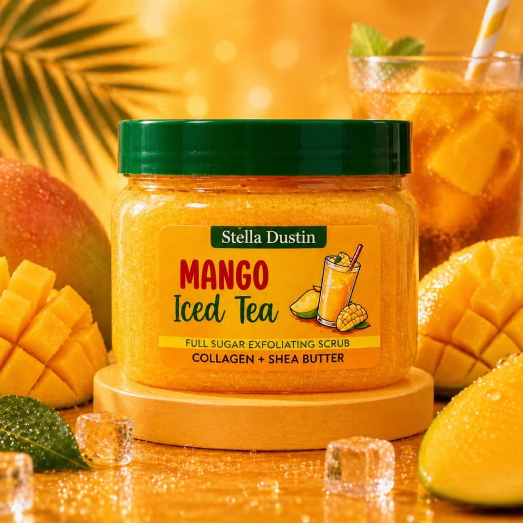 Esfoliante Corporal Stella Dustin Mango Iced Tea 500g - Hidratação e Maciez