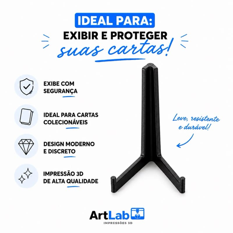 Display Suporte Expositor para Cards Cartas Vertical Minimalista