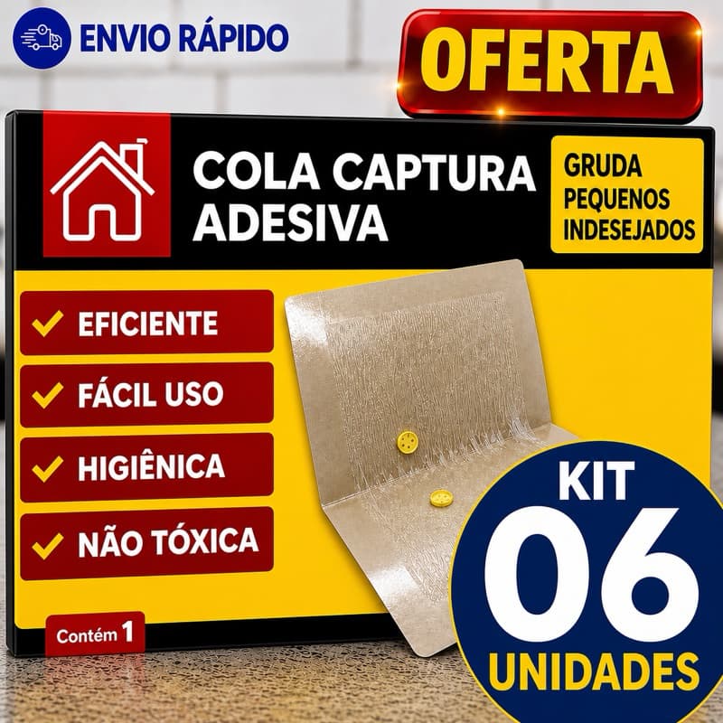 Kits Placas Adesiva Captura para Controle Ambiental Solução Segura Para Ambientes Kits com 6,3 ou 1 Placa Adesiva
