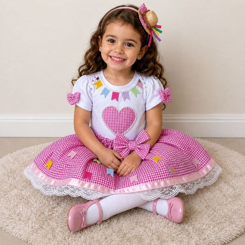 Vestido Infantil De Quadrilha Festa Junina São João