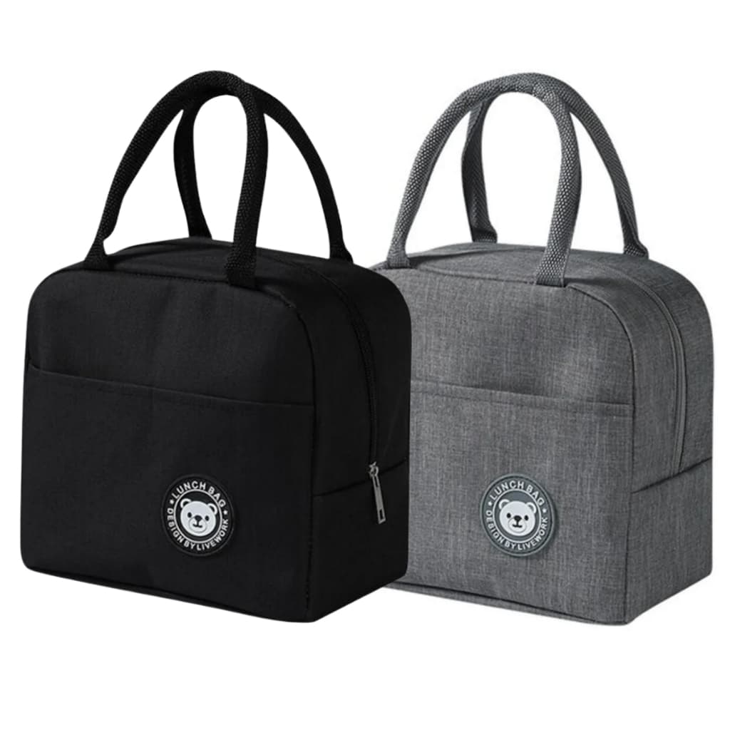 Kit 2 Bolsa Marmita Térmica Lancheira Academia Trabalho Bolsa de Mão