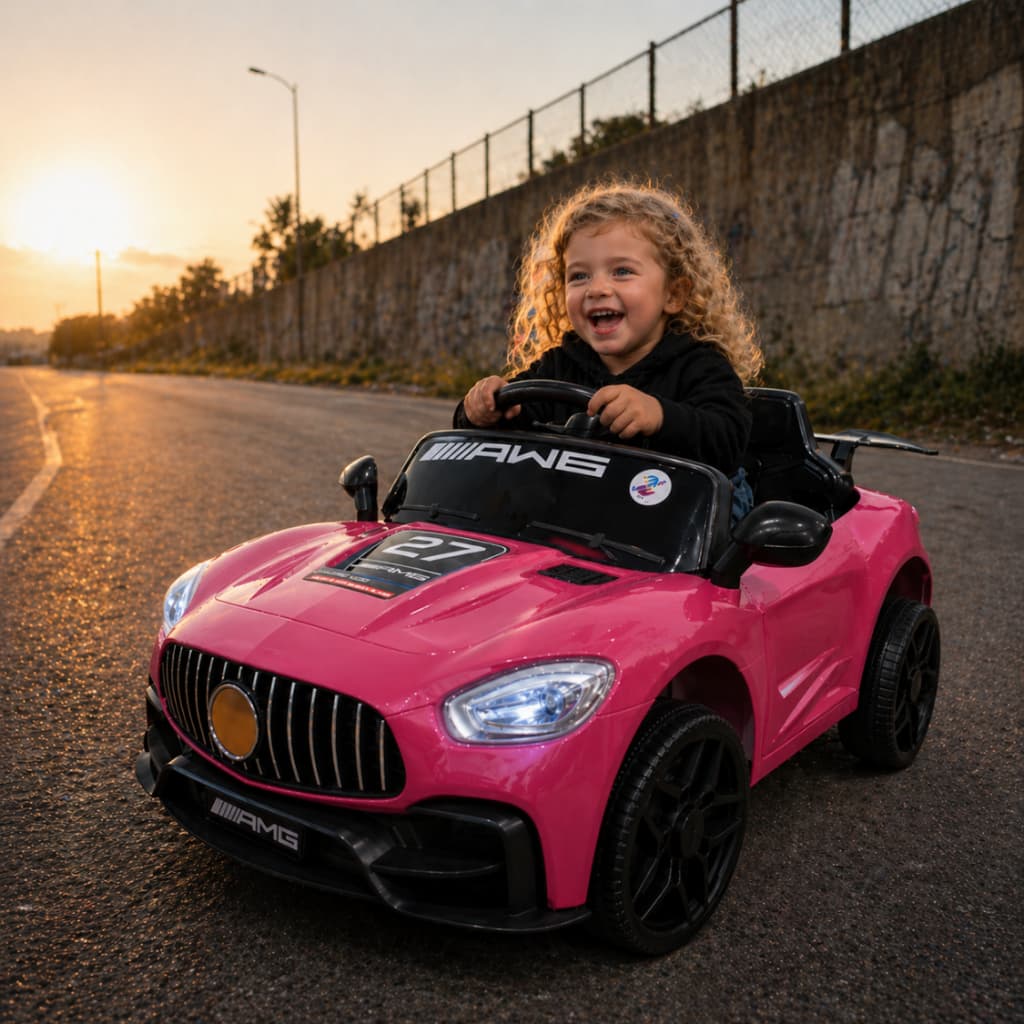 Carro Eletrico Infantil 6V Sportive Rosa Pintura Automotiva E Controle Remoto
