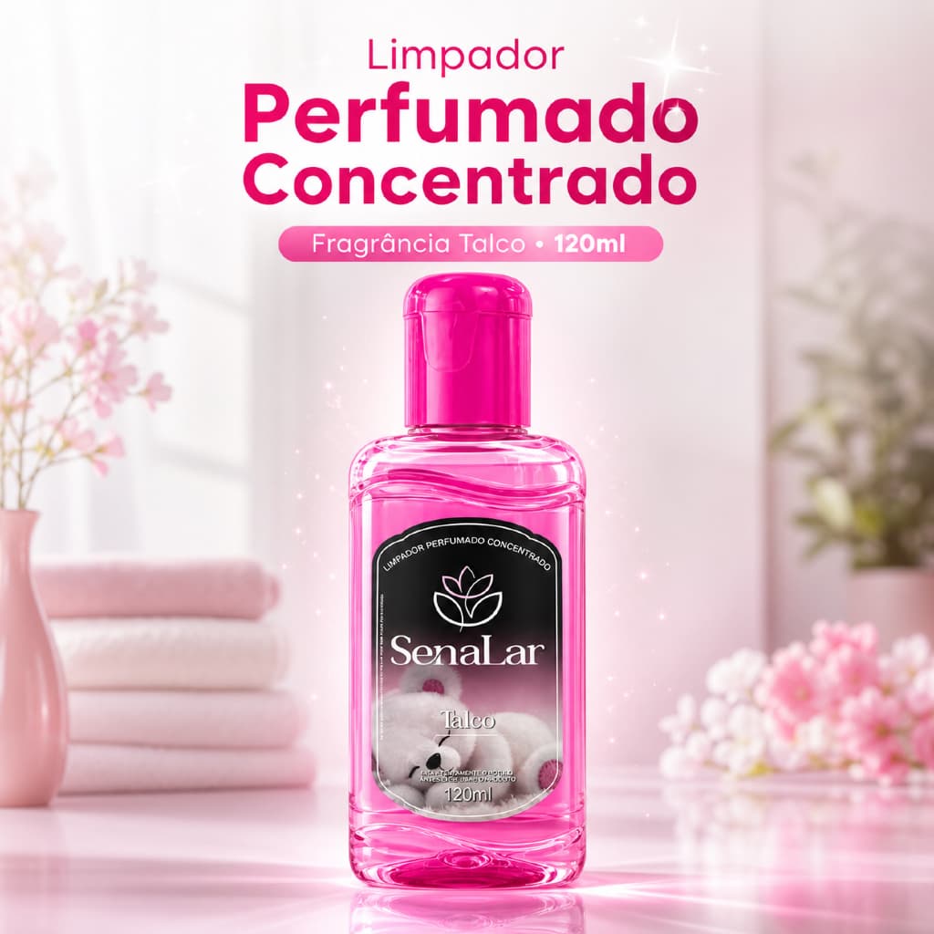 Limpador Concentrado Perfumado Talco Alta Eficiencia Duracao Prolongada Perfume casa limpeza pratico