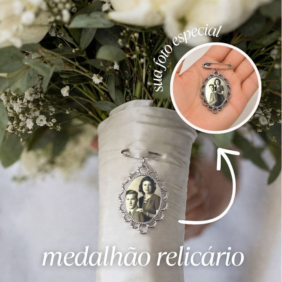 Relicário Personalizado com Foto | Medalhão com Foto| Presente Emocionante | Dia das mães