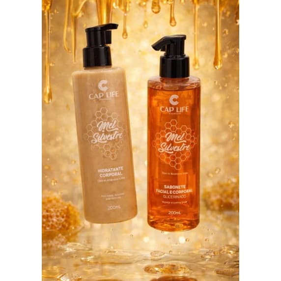 SABONETE Mel Silvestre Cap Life  Sabonete Glicerinado Facial e Corporal 200ml
