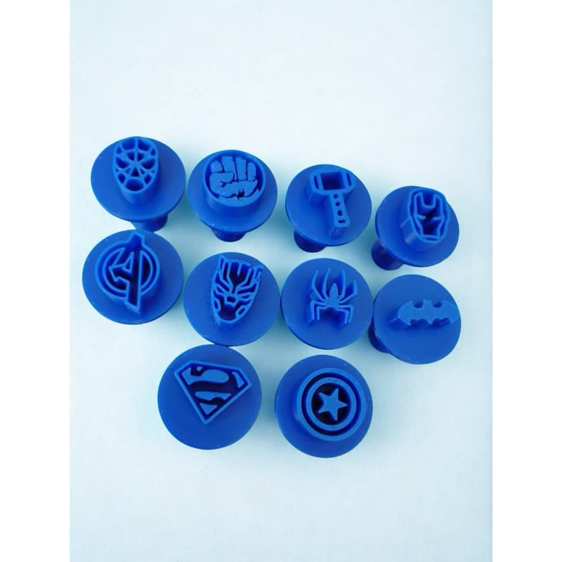 Carimbo para Brigadeiro Marvel Kit 10 Super Heróis Doces Decorados Festa Infantil Confeitaria