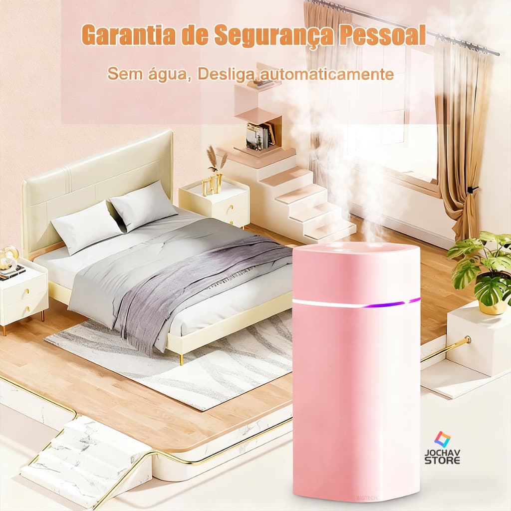 Umidificador De Ar E Aromatizador 600ML  Grande Bicos Dupla Difusor Aromatizador De Ambiente Purificador De Ar