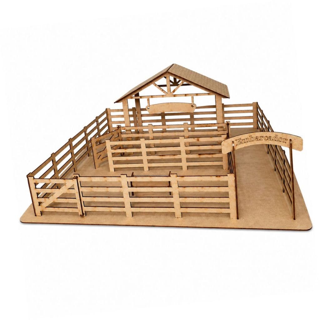 Fazenda Curral Fazendinha em MDF Para Crianças Decorativa
