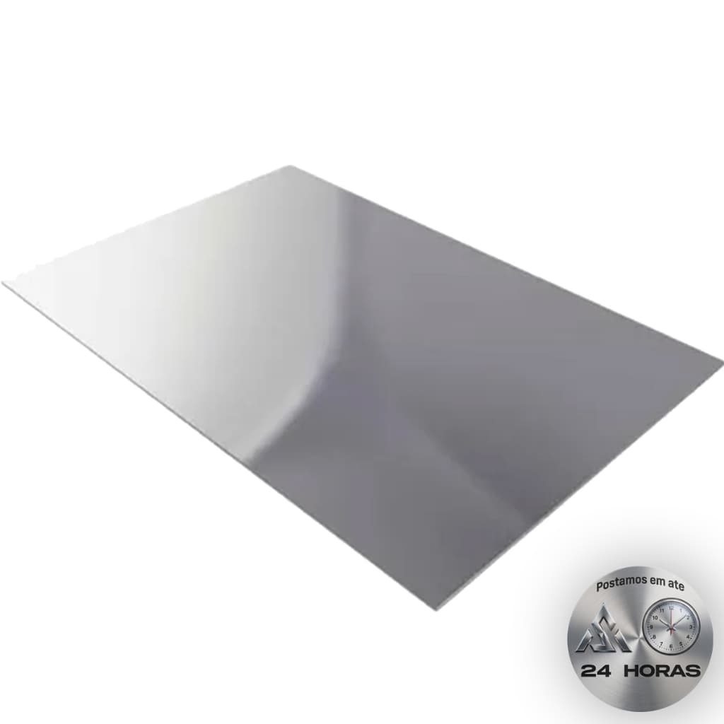 Chapa Aço Inox 0,5mm 20x15cm para Churrasqueira Adaptações Resistente Corte Laser Fogão Indução