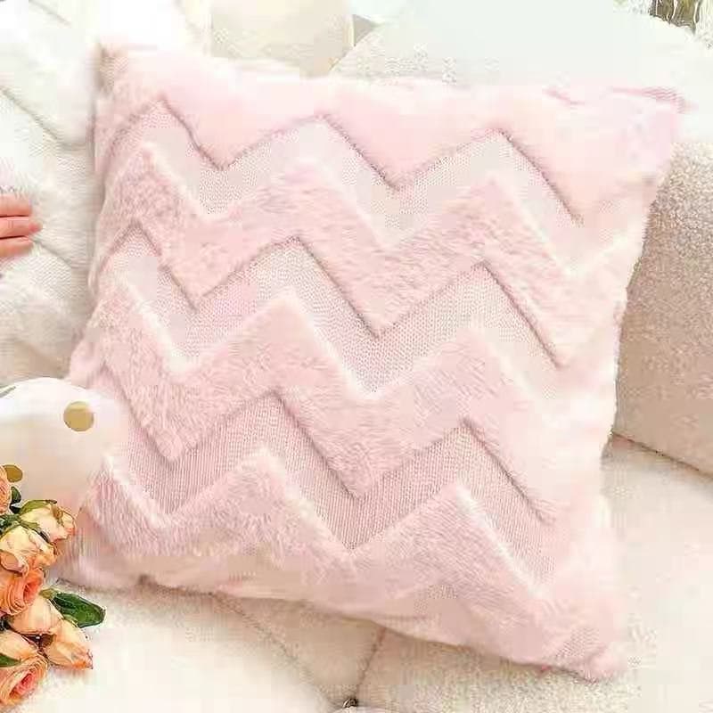 Capa de Almofada 45x45 Pelucia 3D Macia Decorativa Sofa Quarto Sem Enchimento