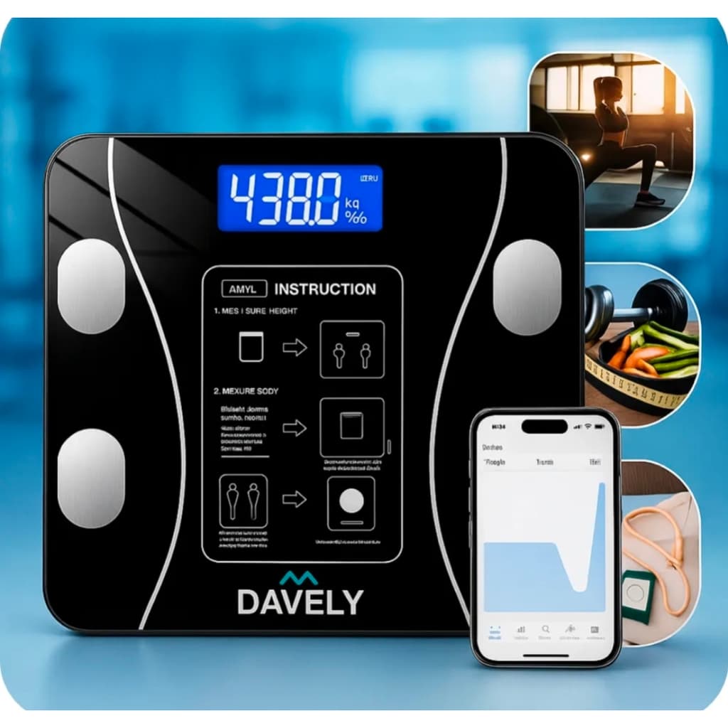 Balança Digital Bioimpedância Corporal 180kg com Aplicativo OKOK-International