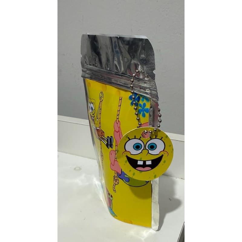 Saquinho Metalizado Personalizado Bob Esponja | Lembrancinha Infantil com Tag | Tema Fundo do Mar