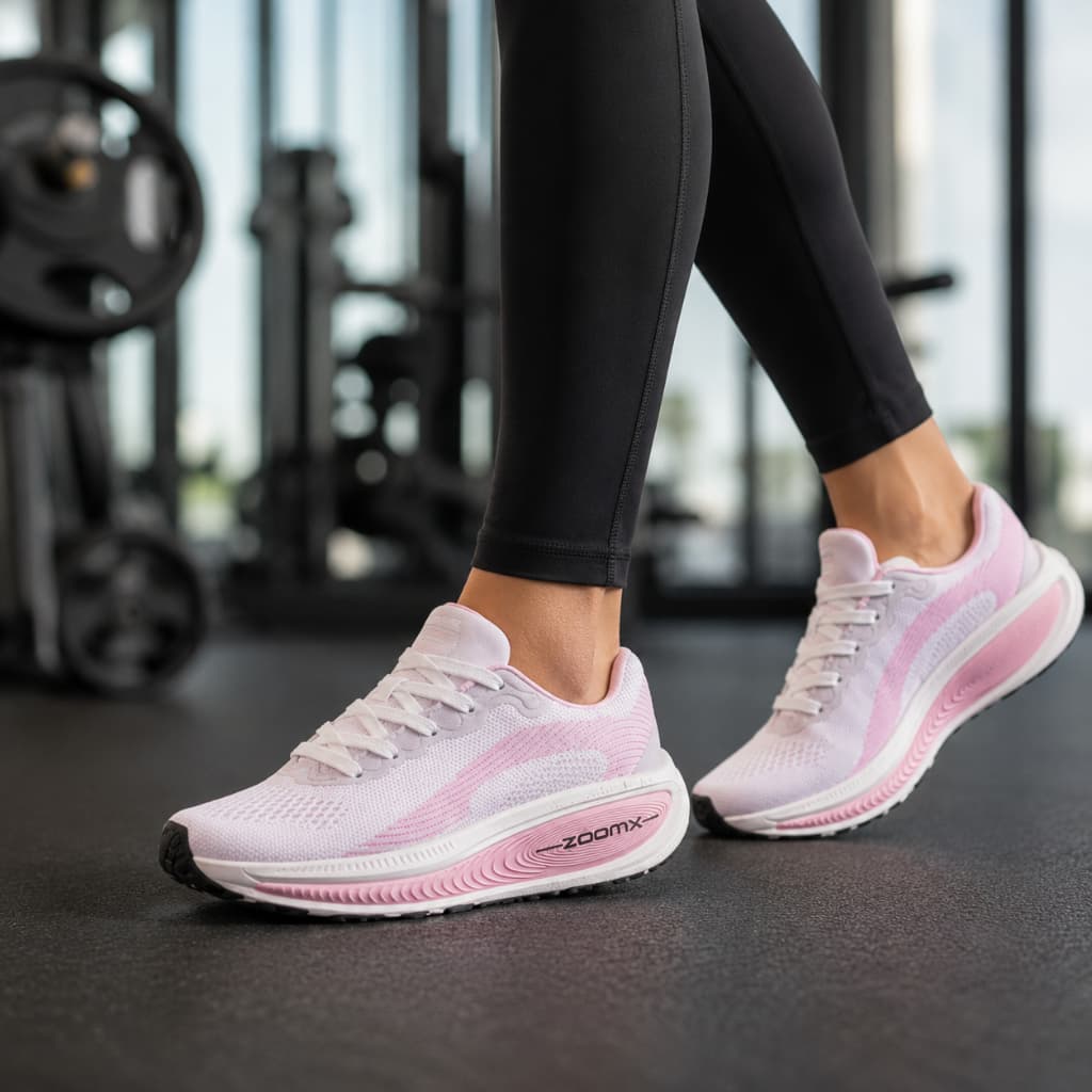 Tênis Feminino de Academia Branco Confortável Treino Musculação Cross Fit Corrida Casual