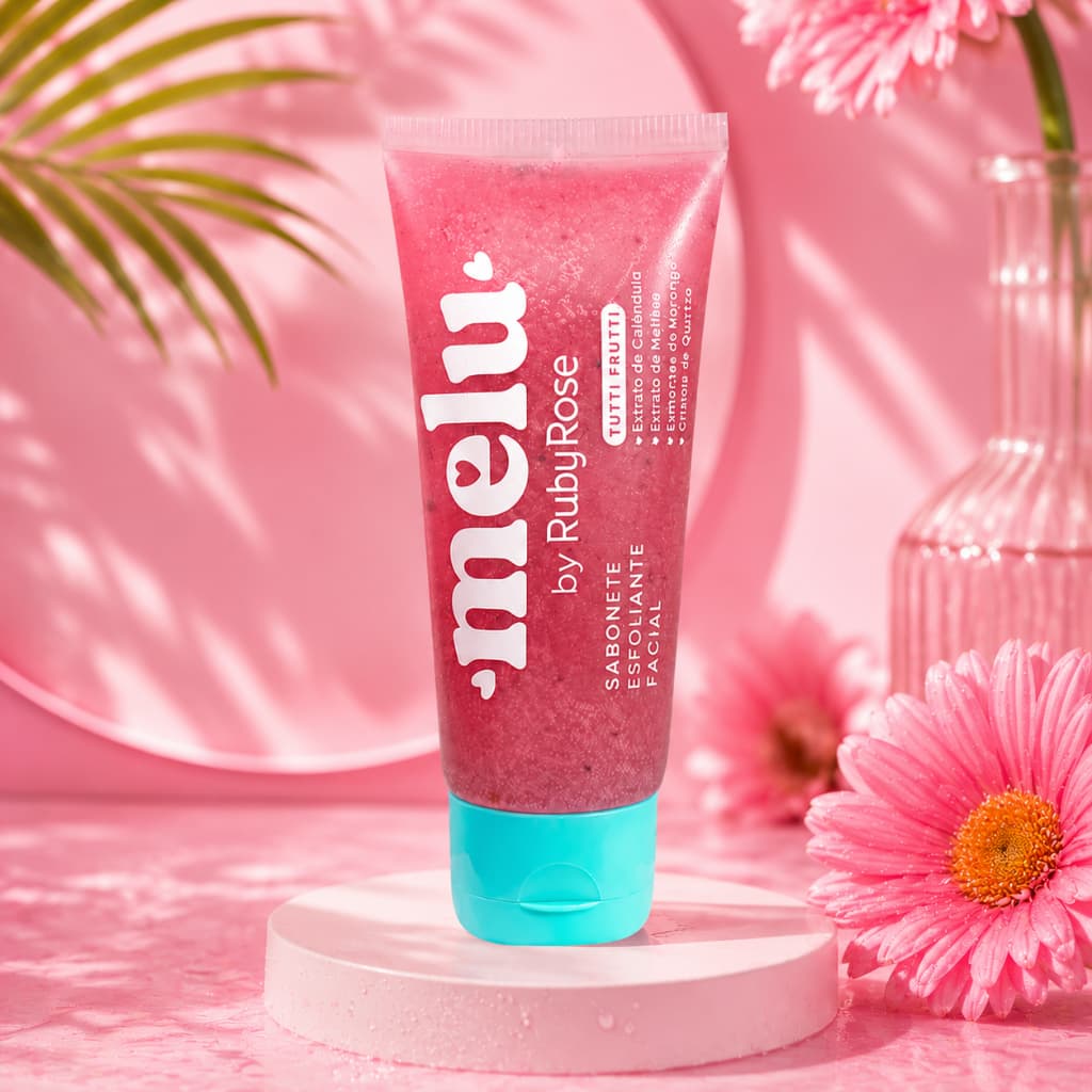 Sabonete Esfoliante Facial Ruby Rose Melu Limpeza Profunda + Pele Macia | Tutti Frutti