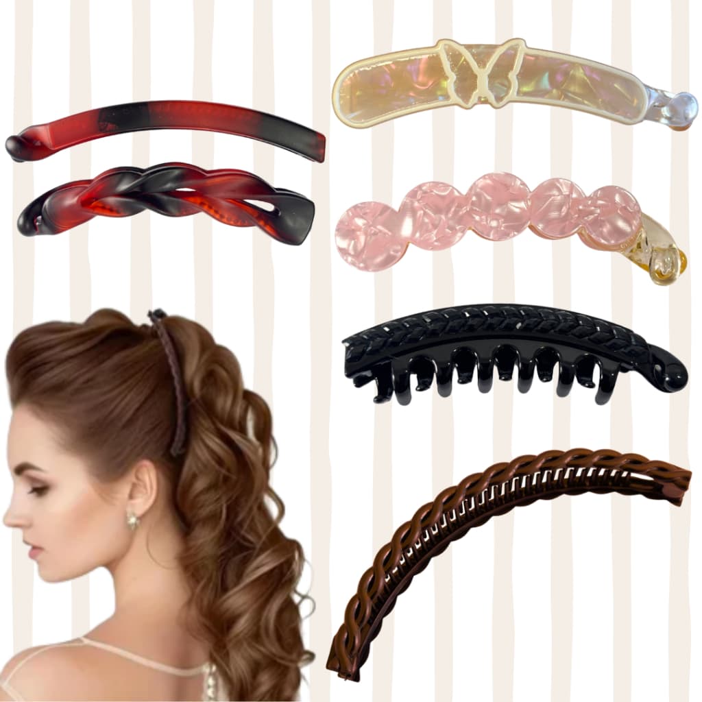 Rabo de cavalo Banana Penteado Feminino Luxo Resistente