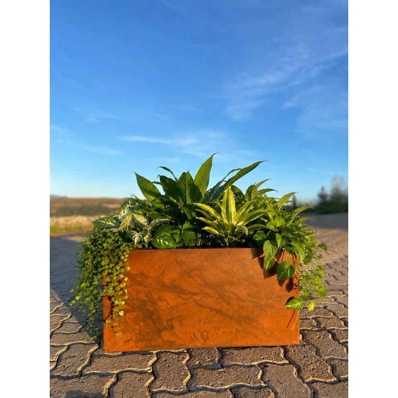 Vaso Jardineira Gigante 80x31x40cm Marmorizado Premium Luxo