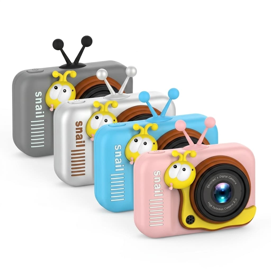 Camera Infantil Caracol Digital HD Selfie Vídeo Jogos Filtros Menino Menina 3 12 Anos