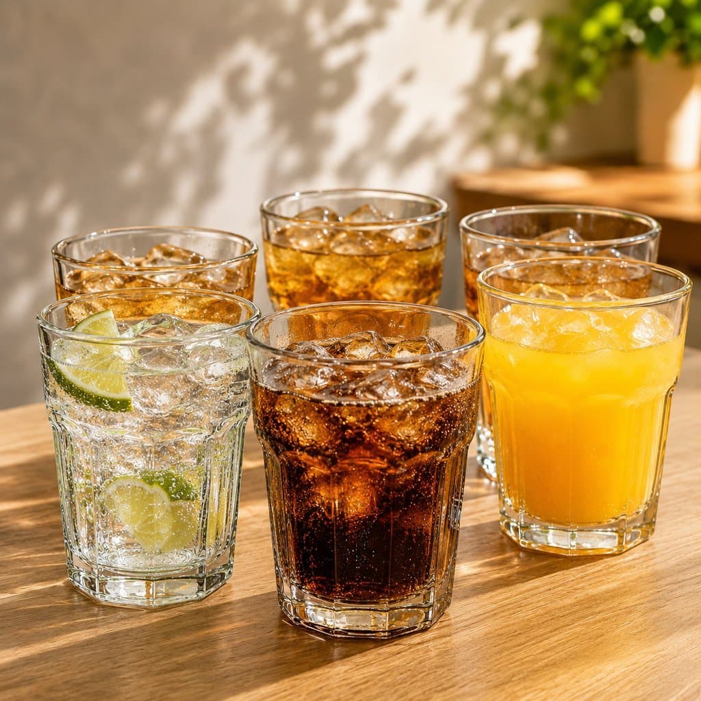 Jogo Copos Vidro Transparente Trevi 350ml | Água Suco Refrigerante Drink | Kit 3 ou 6 copos | Clássico