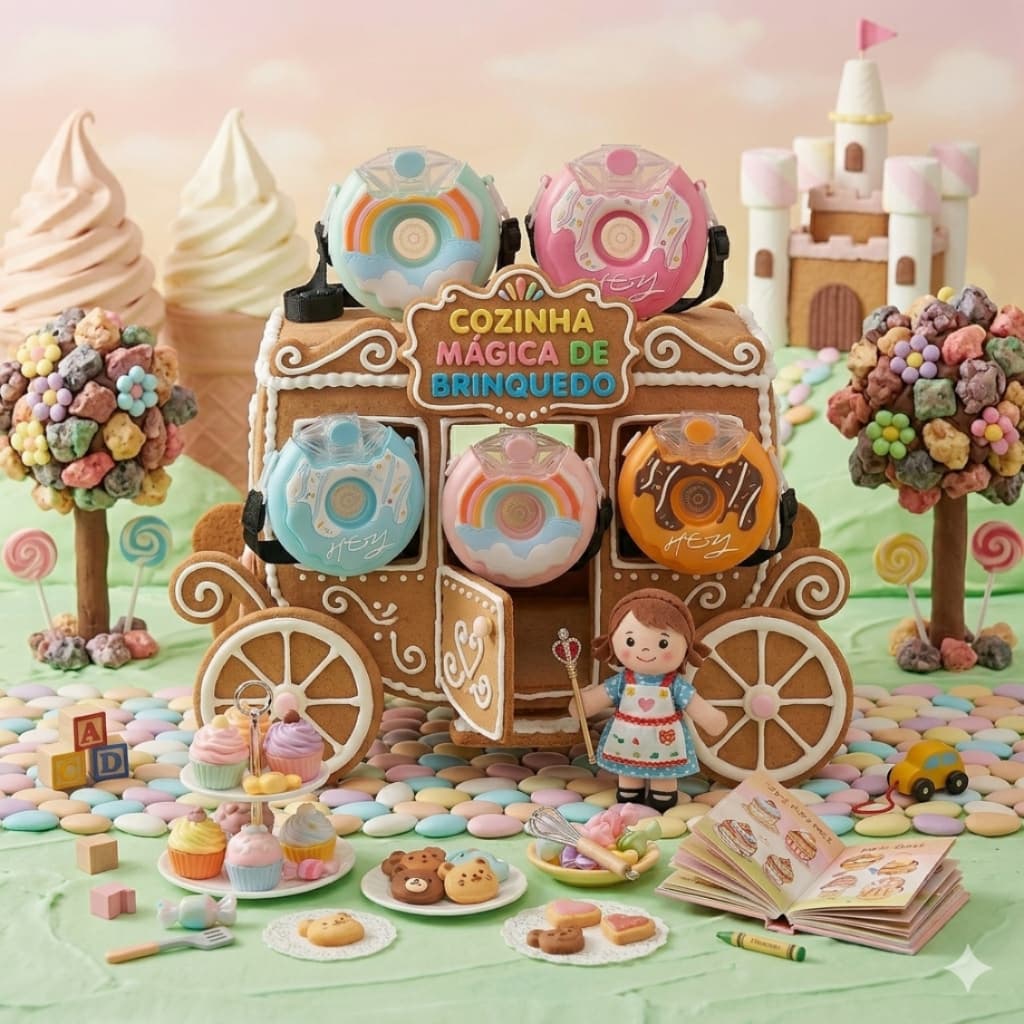 Garrafa Água Infantil Squeeze Donut 380 ml Com Tampa Antivazamento Menino Menina Rosquinha Escolar
