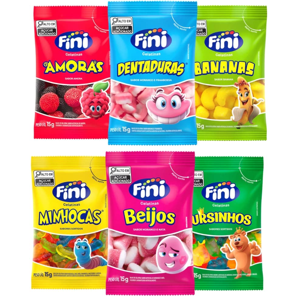 Fini Mini Amoras e Beijos de 15g cada
