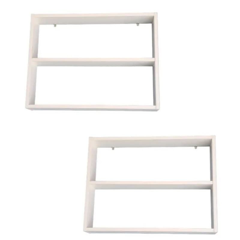 Kit 2 Nicho Prateleira 45x65x15 Mdf Branco 10cm Profundidade 100% Mdf