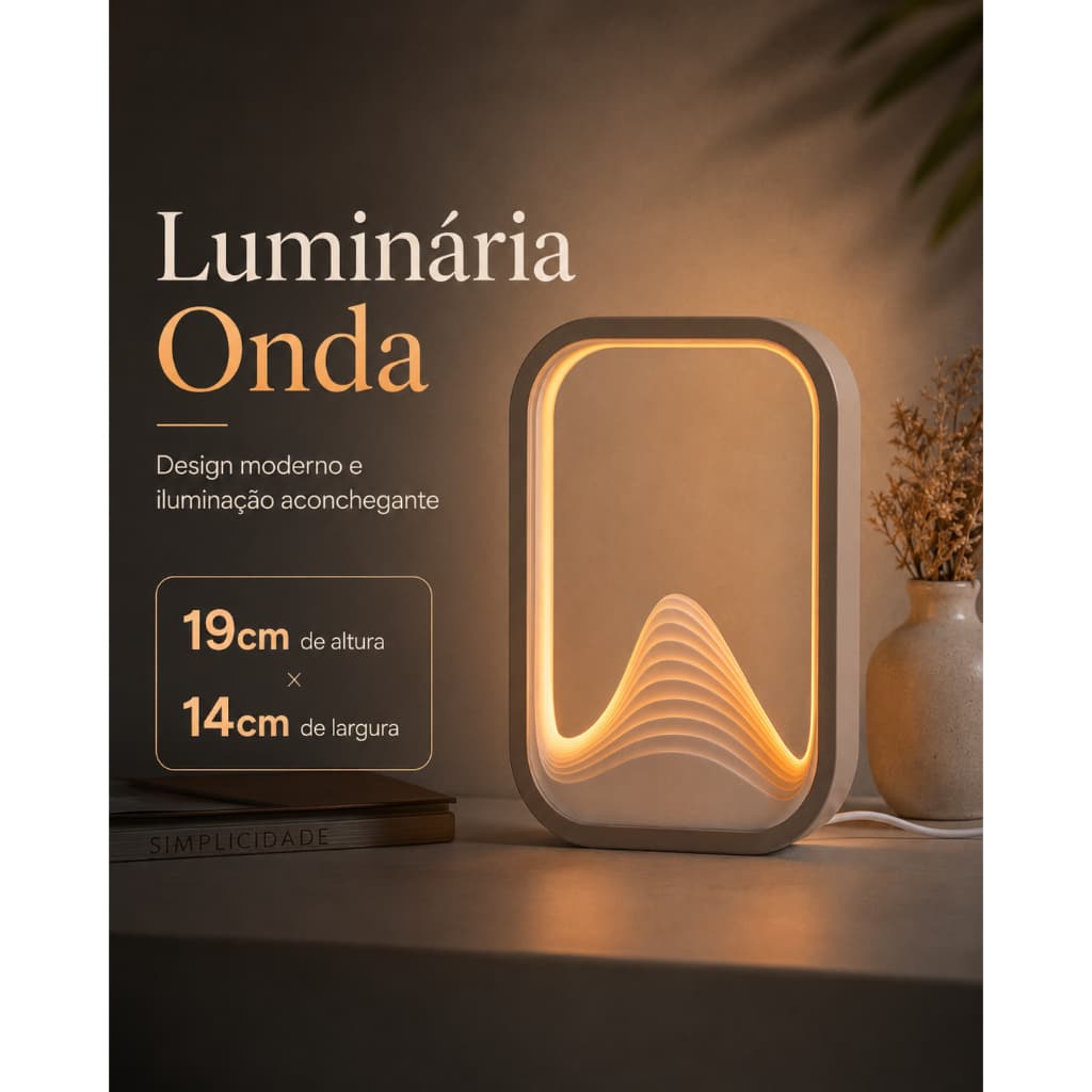 Luminária Onda Decorativa
