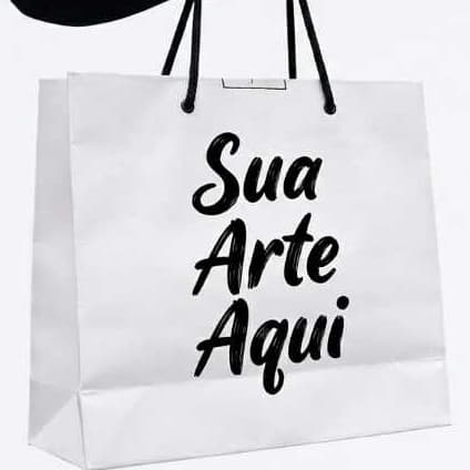 Sacola Papel Branco Espesso Denso Festas Aniversário Doces Lembrancinhas Lojas Personaliza Resistentes  Pct 50 Unidades