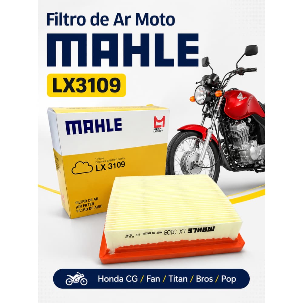 Filtro Ar Mahle LX3109 CG Titan Fan NXR Bros Pop