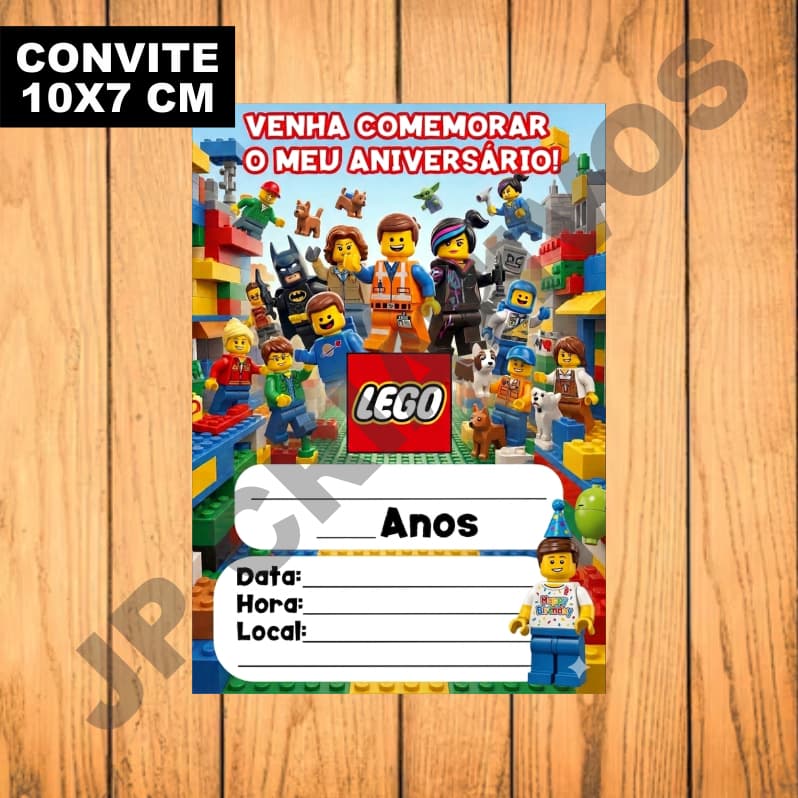 CONVITE ANIVERSÁRIO LEGO