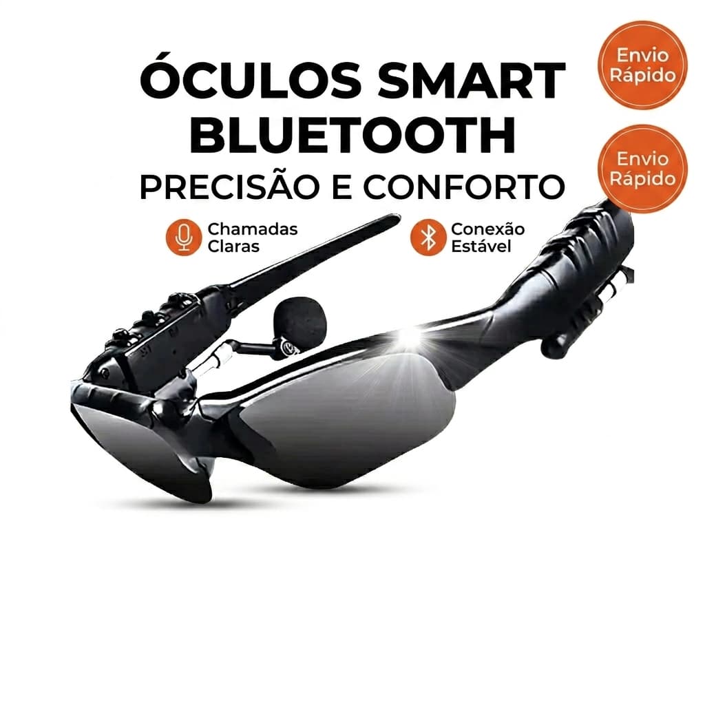 Óculos Bluetooth Esportivo Sem Fio com Fone e Microfone Para Academia Corrida Ciclismo