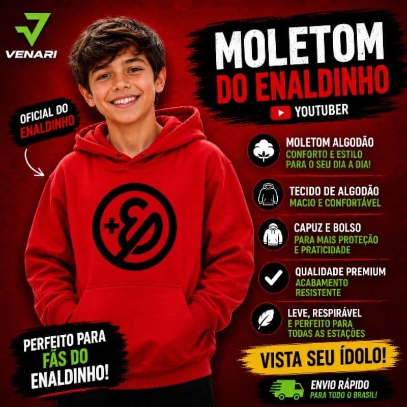 Moletom Enaldinho Youtuber Gamer blusa de moletom Enaldinho Presente