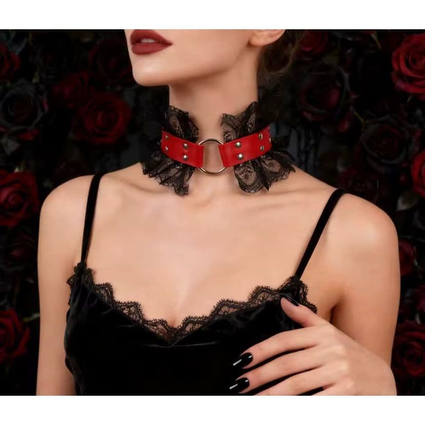 Chocker gótica gargantilha egirl punk grunge estilo alternativo goth punk spikes renda argola rock cosplay alt goth