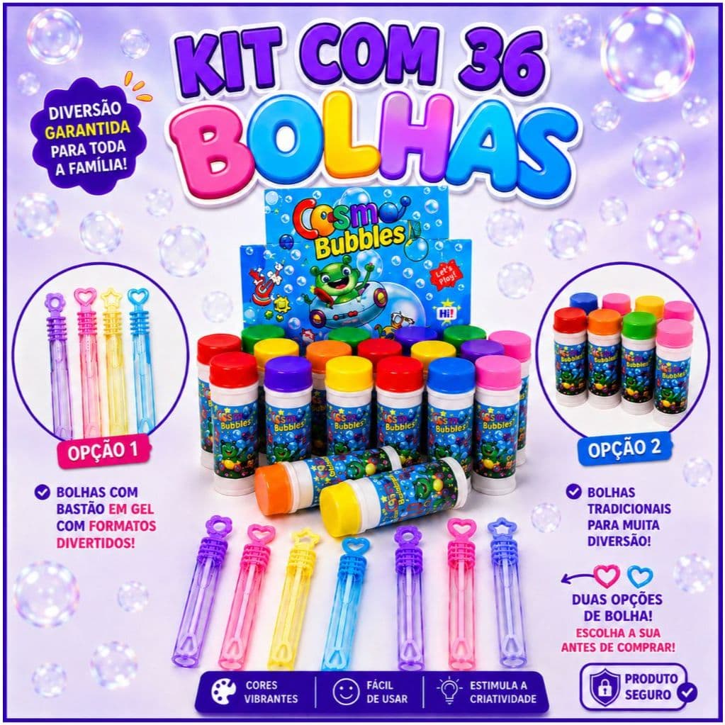Kit 30 Bolhas de Sabão Para Brincadeira e Decoração de Festa 10,15,20,25,30