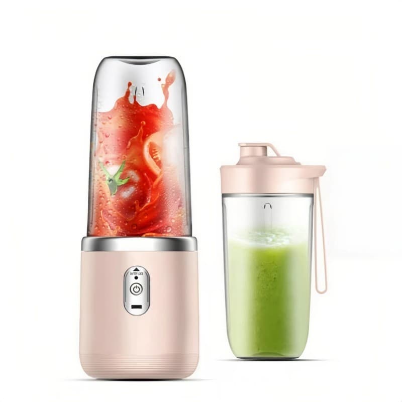 Liquidificador Portatil Mini Processador Sucos Shakes Papinhas E Racao De Pet Espremedor Recarregavel 400ml Forte