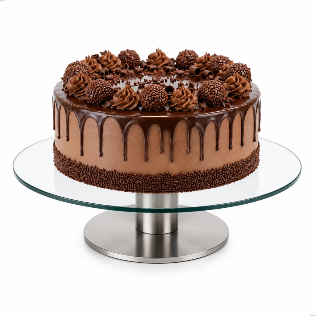 Bailarina Vidro Giratória Profissional Para Decorar Bolos Confeitaria 30cm