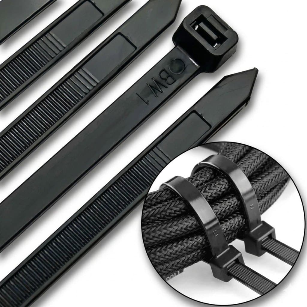 Kit 5 Abraçadeira de Nylon Preta 54cm Cinta Plástica Enforca Gato 54cm x 13,0mm