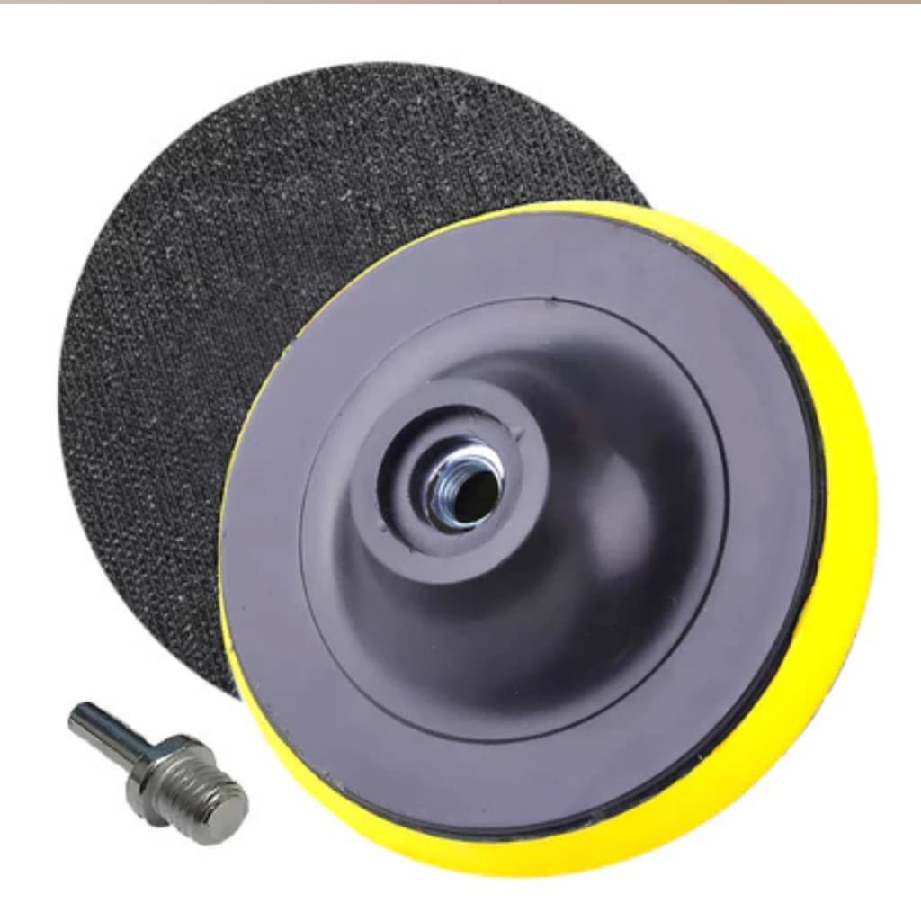Kit Suporte Disco 7 Pol 125mm Politriz Esmerilhadeira M14 + 10 Lixas