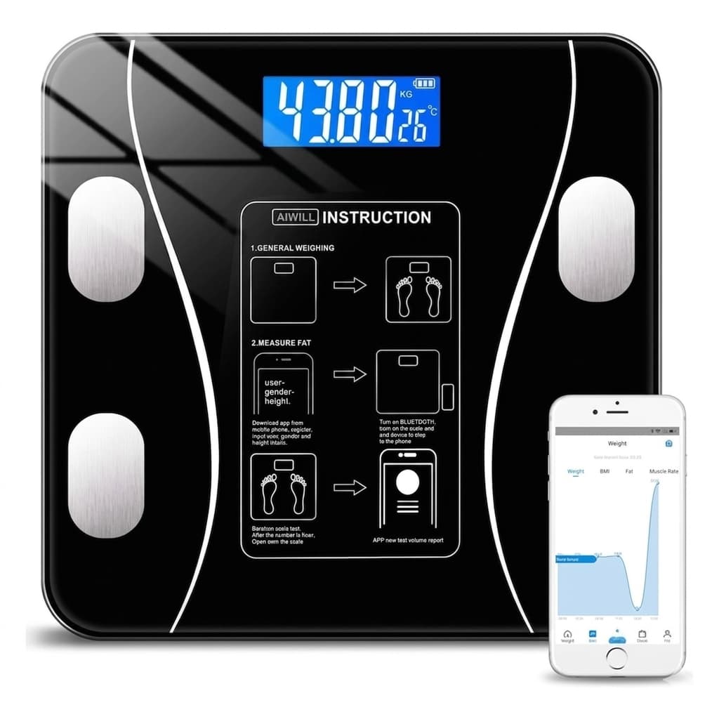Balança Bioimpedância Profissional Corporal App Bluetooth
