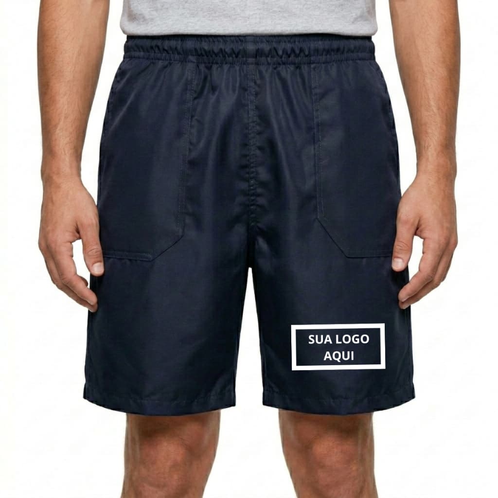Kit 3x Bermuda Personalizada Logo Envio Rápido  Trabalho Uniforme Empresa Firme Gabardine Resistente