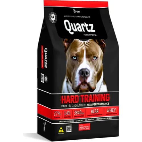 Ração Quartz Hard Training Cães Carne e Frango 15Kg