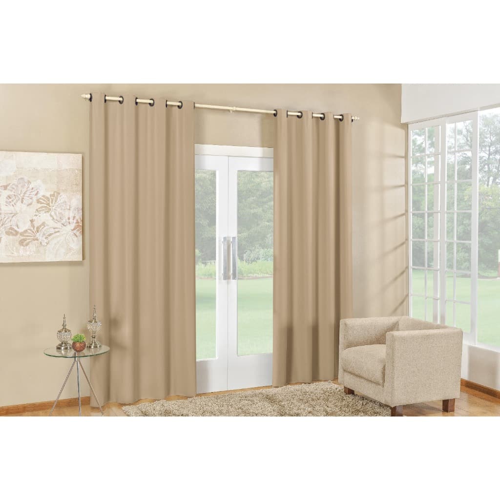 Cortina de PVC 100% BLACKOUT resistente alta durabiliade com Ilhós  p/ sala, quarto, cozinha