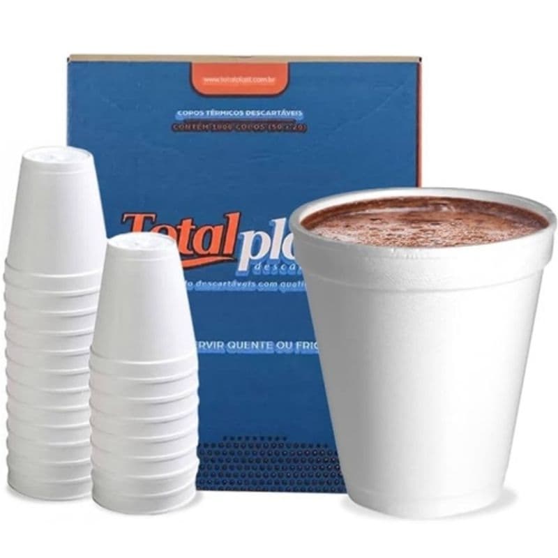 Copo Isopor Térmico 100ml Totalplast c/100 unidades