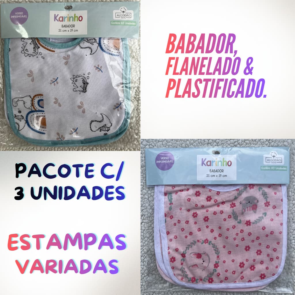 Babador bêbê| Babador plastificado| Babador ajustável | Babador Impermeável| Babador menina menino