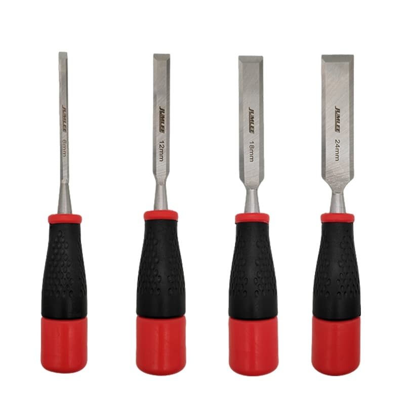Kit 4 Formões Para Madeira Profissional Marcenaria Entalhe 6mm 12mm 18mm 24mm Aço Carbono