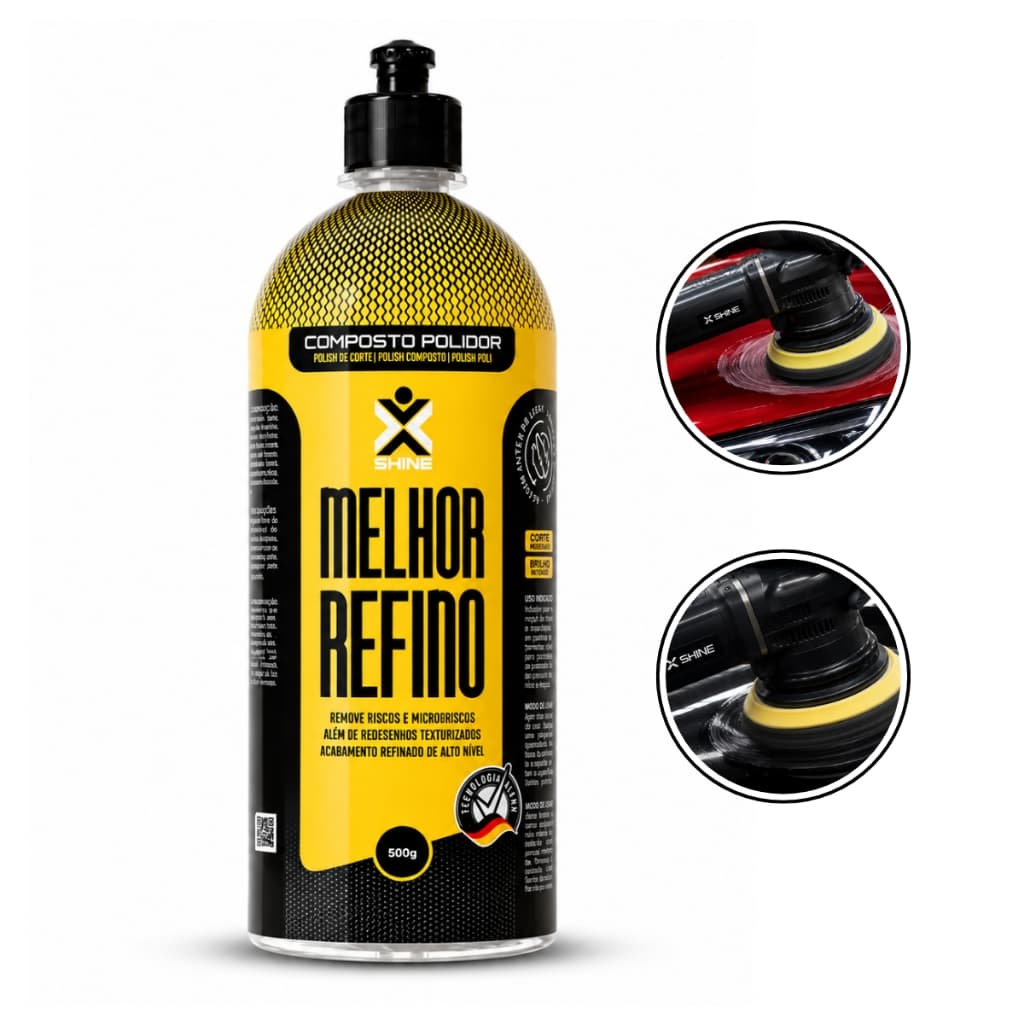 Composto Polidor Automotivo Massa Polir Remove Riscos Microriscos Marcas Pintura Lataria Carro 500g